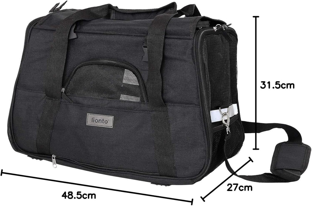 lionto Faltbare Hundetasche Hundebox Reisetasche für Haustiere Hundetransportbox Flugzeugtasche für