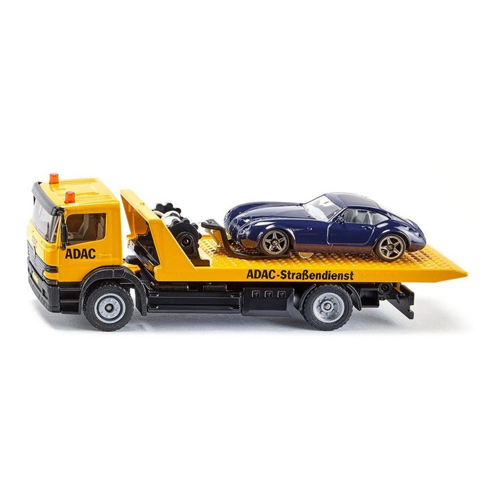 siku 2712, Abschleppwagen, 1:55, Metall/Kunststoff, Gelb, ADAC-Optik, Inkl. abzuschleppendem Spielze