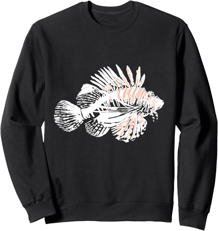 Niedlicher Löwenfisch handgezeichnete Skizze künstlerisch Sweatshirt
