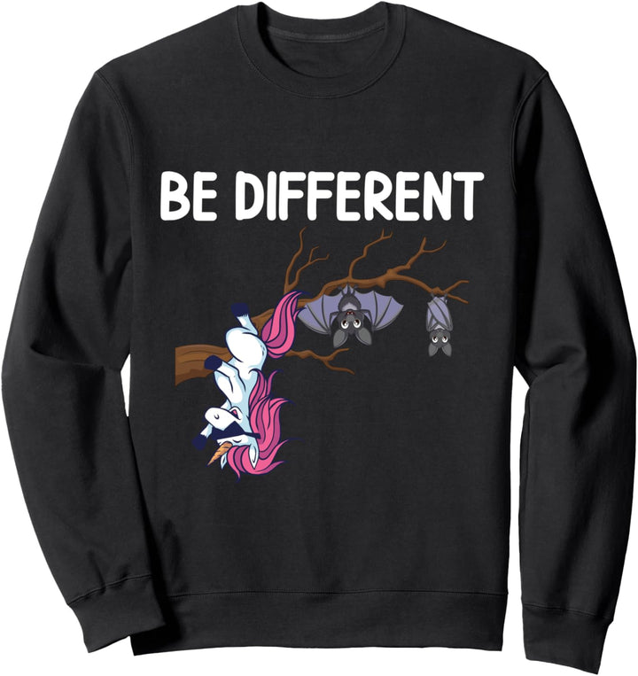 Einhorn Fledermaus Spruch Geschenk Be Different Geschenkidee Sweatshirt