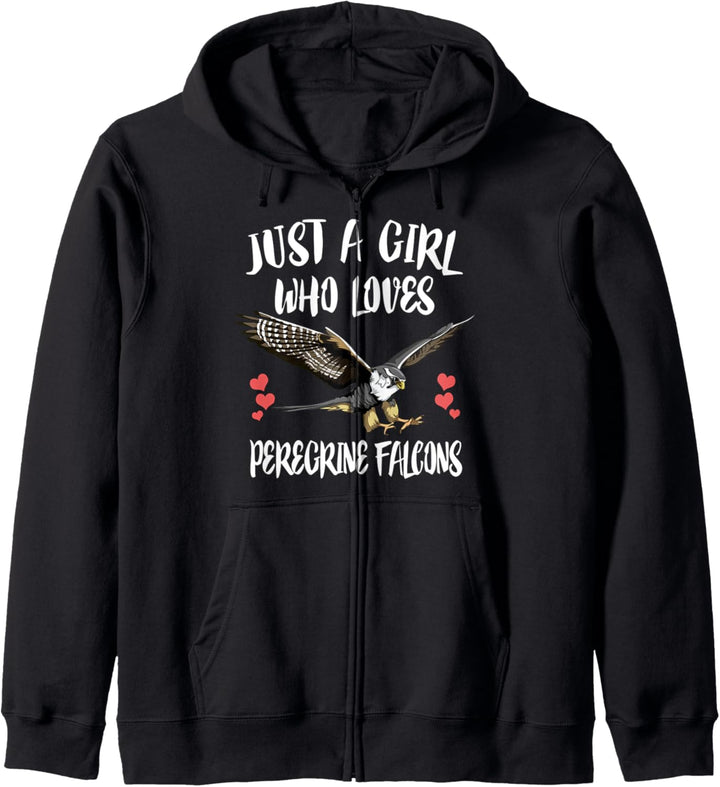 Just A Girl Who Loves Peregrine Falcons Birds Kapuzenjacke