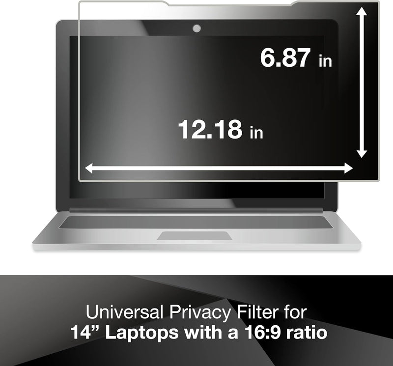 3M PF14.0W9 Blickschutzfilter Standard für Notebooks 35,6 cm Weit (entspricht 14,0"Weit) 16:9, 35,6