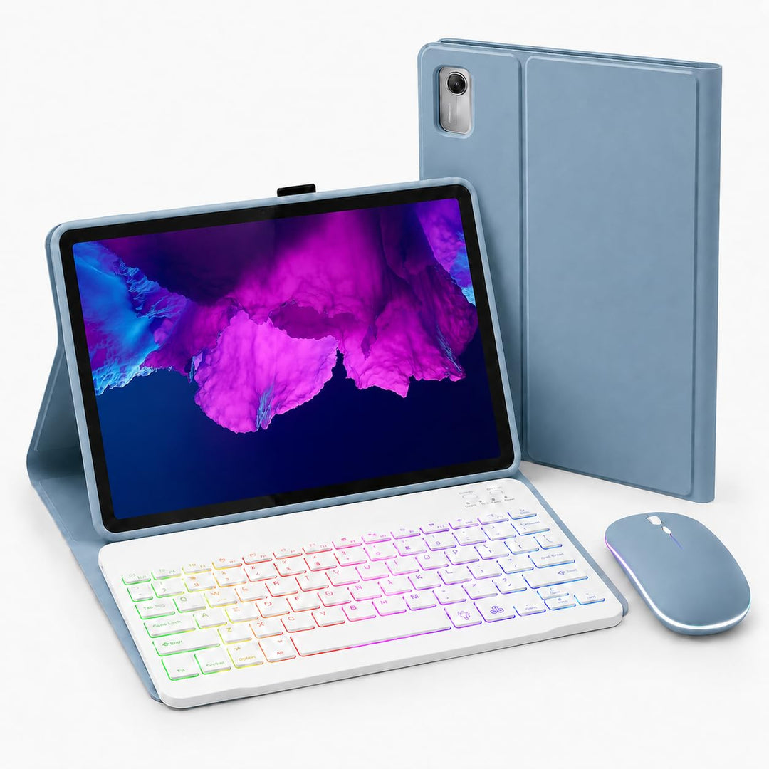 Tastatur Hülle für Lenovo Tab P11 (TB-J606) / P11 Plus 11 Zoll 2021 (TB-J616F/TB-J607), QWERTZ Deuts