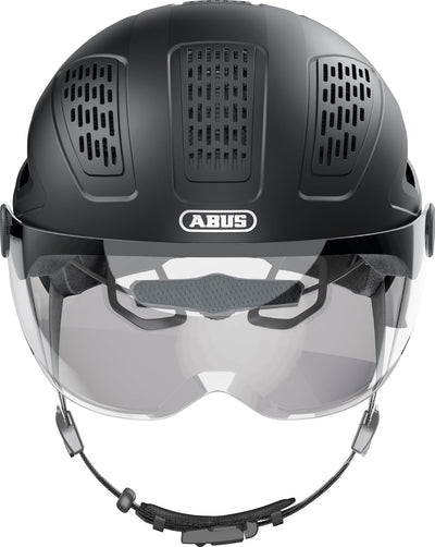 ABUS Stadthelm Hyban 2.0 ACE - Fahrradhelm mit Visier, Licht und ABS-Hartschale - für Damen und Herr