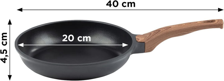 ROSMARINO Profi Bratpfanne 20 cm - Pfanne mit hervorragende Wärmeverteilung und Wärmeleistung - Raff