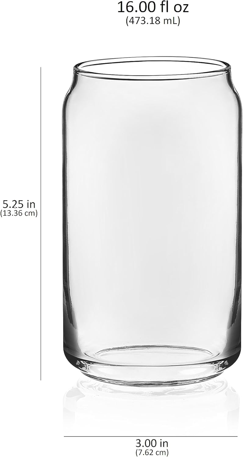 Libbey Klassische Dosengläser, 473 ml, 4 Stück 4 Stück (1er Pack), 4 Stück (1er Pack)