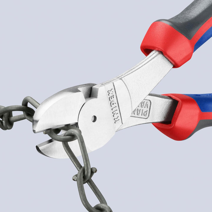 Knipex Kraft-Seitenschneider verchromt, mit Mehrkomponenten-Hüllen 180 mm 74 05 180 verchromt 180 mm