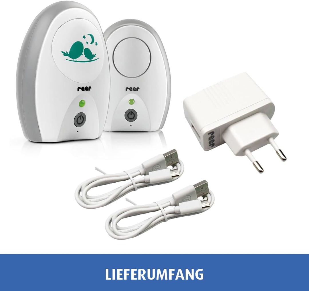 reer 50040 Babyphone Neo Digital – 100% abhörsicher, strahlungsarm, 250m Reichweite, 1 Stück (1er Pa