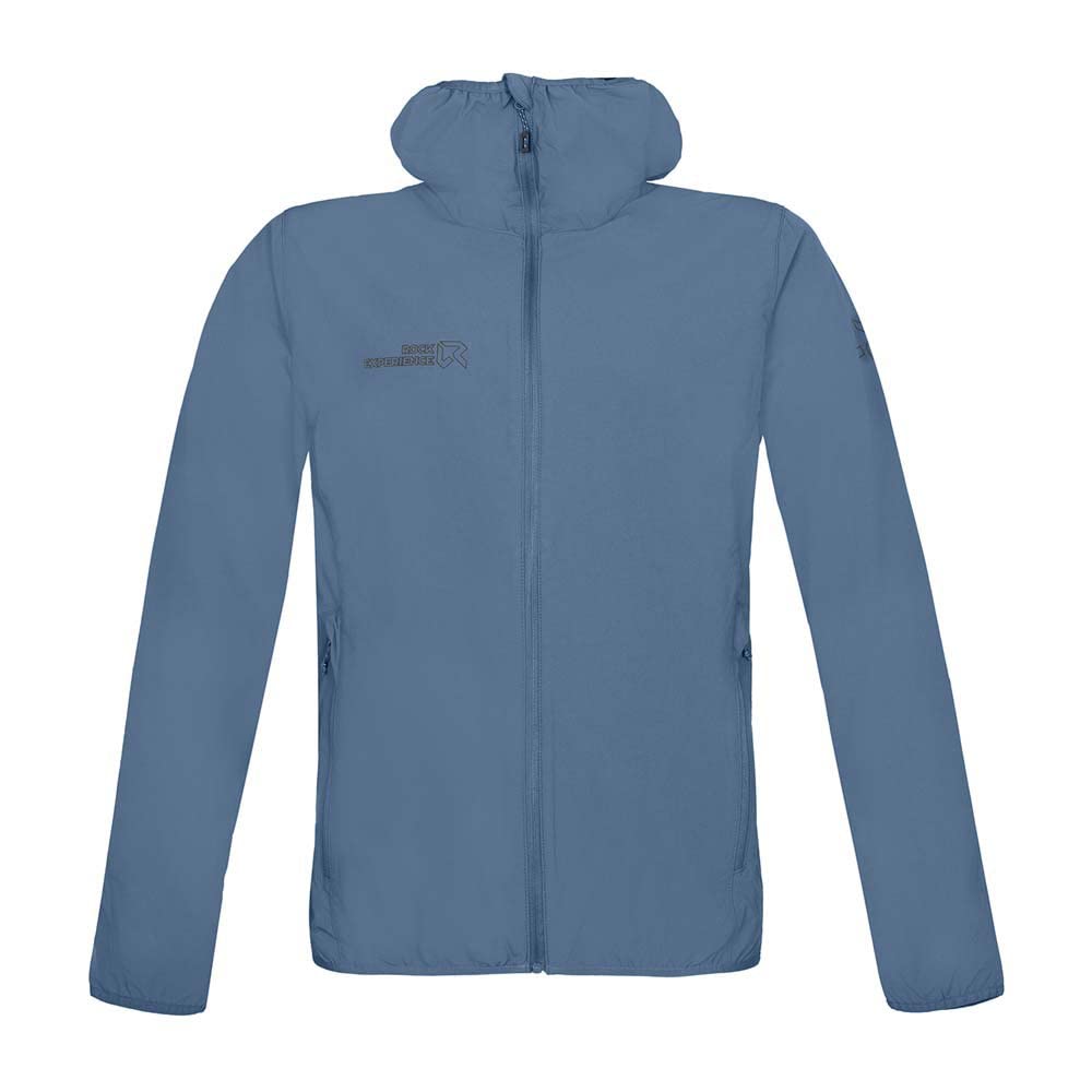 Rock Experience Unisex Solstice 2.0 Hoodie Softshell Jacket, 1344 CHINA BLUE+1330 BLUE NIGHTS