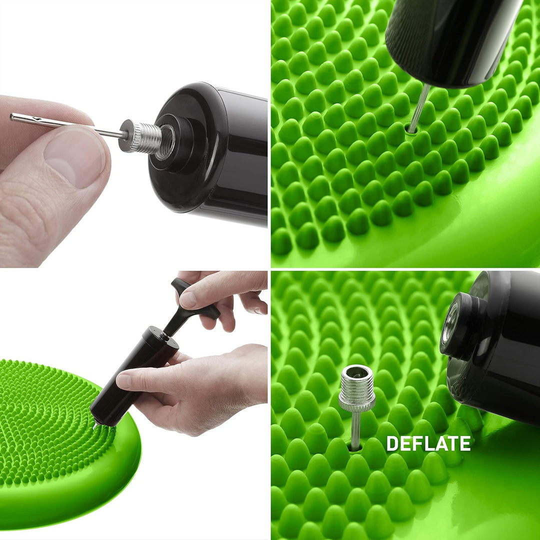 BODYMATE Ballsitzkissen inkl. Pumpe 34cm Durchmesser - Balance-Kissen, Luftkissen, Balance Pad, Nopp