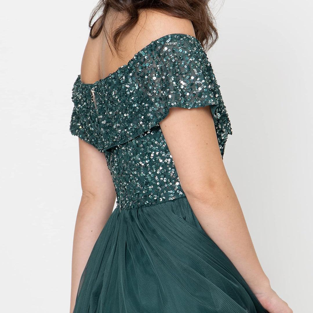 Maya Deluxe Damen Bridesmaid Dress Emerald Green 44, Emerald Green 44