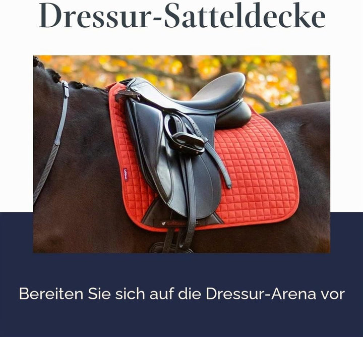 LeMieux X-Grip Silicone Dressage Square Dressurschabracke L Schwarz, L Schwarz