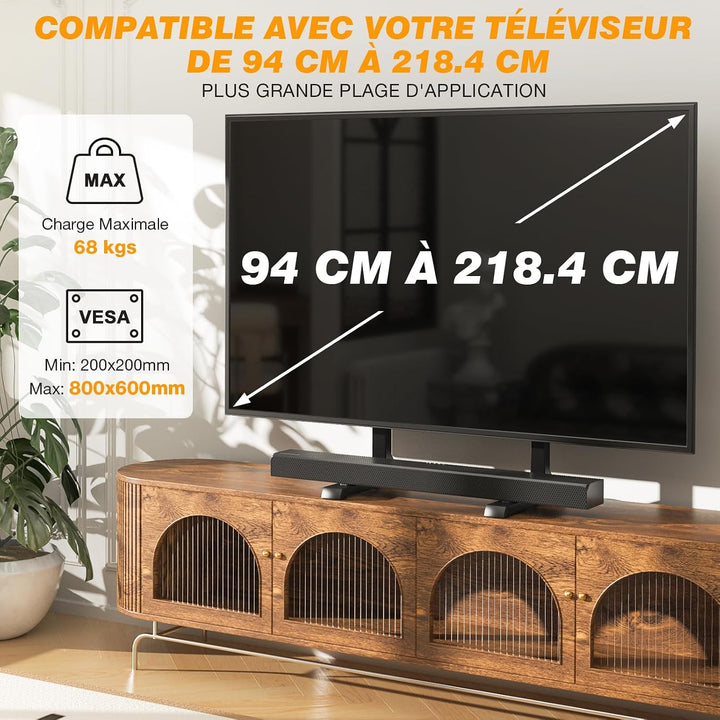 TVON Universal Grosser TV Ständer TV Standfuss Fernseher Standfüsse Beine Höhenverstellbar für 37 zu