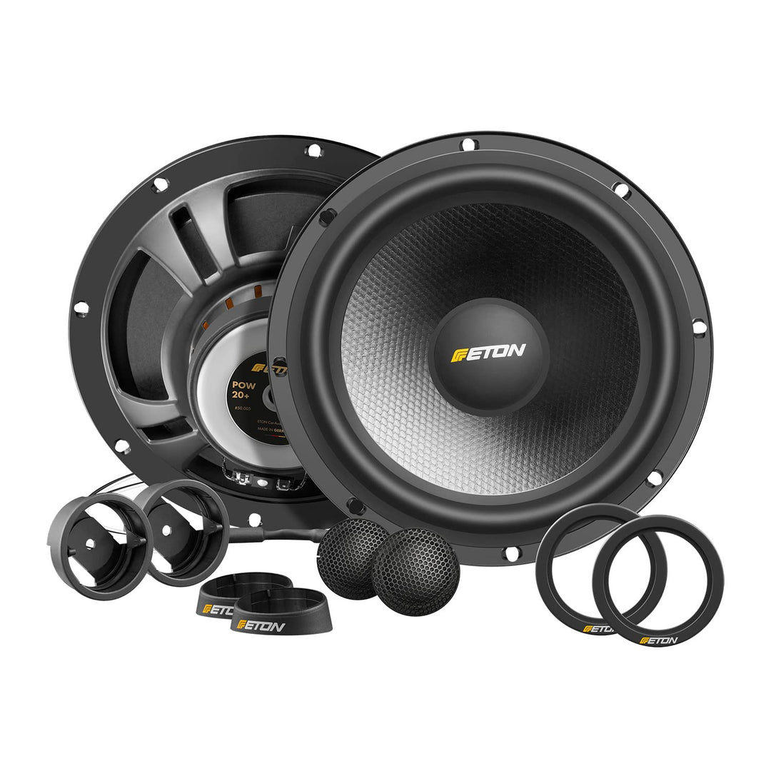 Mediadox 20cm/200mm Auto Front Lautsprecher/Boxen/Speaker Set von Eton (POW20+) kompatibel mit VW Ca