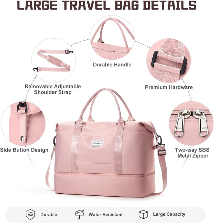 Gross Reisetasche Damen Handgepäck Tasche Sporttasche Weekender Bag Schwimmtasche Wasserdicht Travel