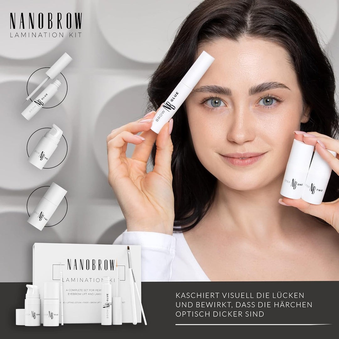 Augenbrauen Laminierung Set Nanobrow Lamination Kit - Professionelle Augenbrauenlaminierung Set zu H