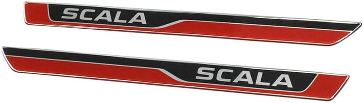 Skoda 657071310 Einstiegsleisten Set vorn Türschweller Dekor Leisten rot