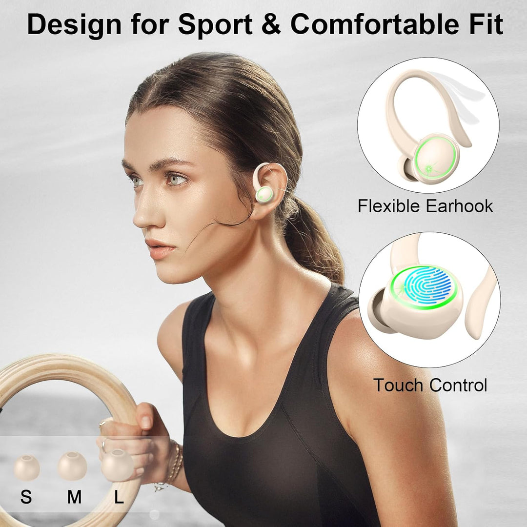 Matast 2026 Bluetooth Kopfhörer Sport, Kopfhörer Kabellos Bluetooth 5.4 mit ENC Noise Cancelling und