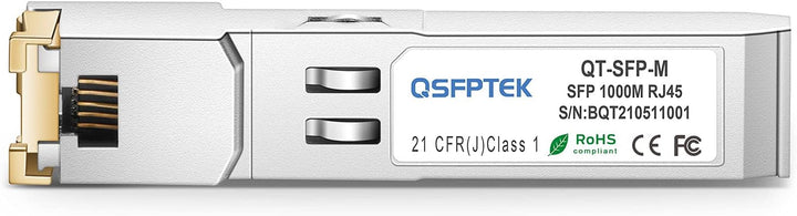 QSFPTEK 1000BASE-T Gigabit Kupfer SFP Transceiver up to 100m, SFP auf RJ45 Mini Gbic 1G SFP-T Modul
