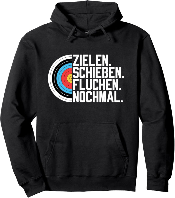 Zielscheibe Bogensport Pfeil und Bogen Bogenschiessen Pullover Hoodie