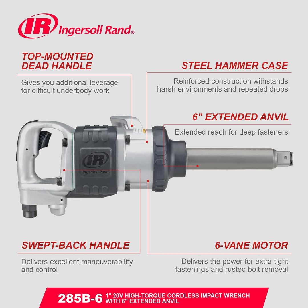 Ingersoll Rand 1" Druckluft Schlagschrauber 285B-6, Drehmomentschlüssel für Schwerlastbereich, Vierk