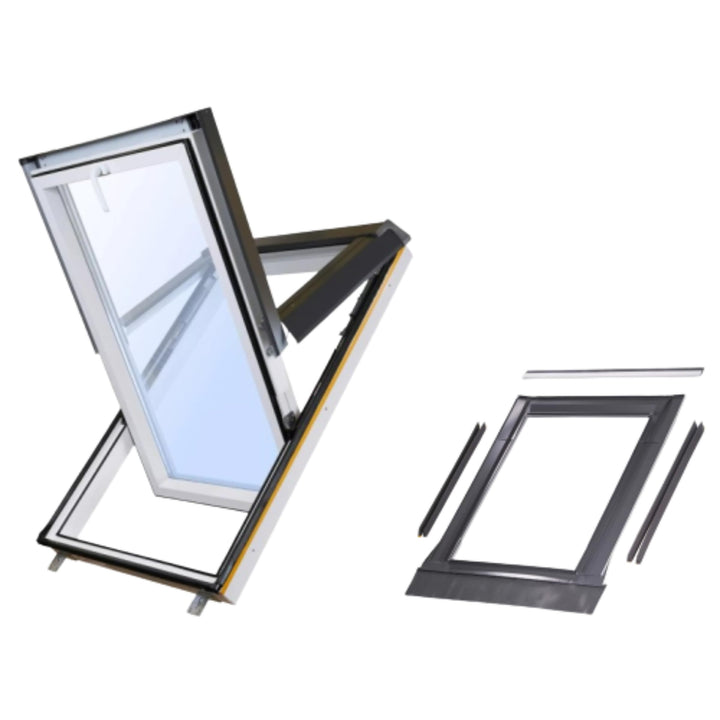 Dachfenster Set für Schweizer Arbonia Gruppe 114 x 140 cm SkyLight Kunststoff-Dachfenster mit Eindec