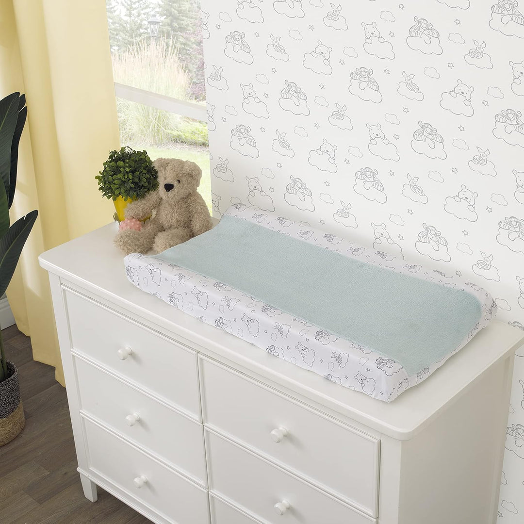 Disney Winnie Puuh Hello Sunshine Wickelunterlage, superweich, konturiert, mit Plüsch-Wasser-Fleece-