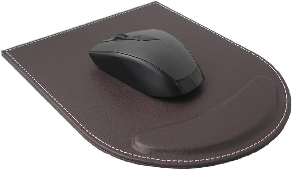 KINGFOM Büro Zubehör Set Braun, 5Pcs PU Leder Schreibtisch Set mit Schreibtisch Organizer, Kosmetikt