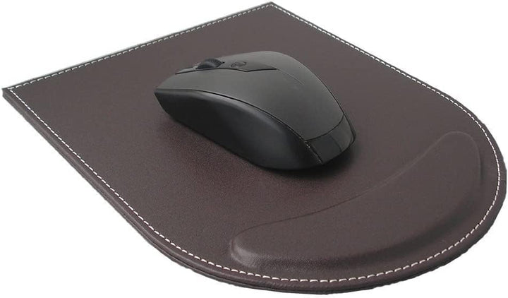 KINGFOM Büro Zubehör Set Braun, 5Pcs PU Leder Schreibtisch Set mit Schreibtisch Organizer, Kosmetikt