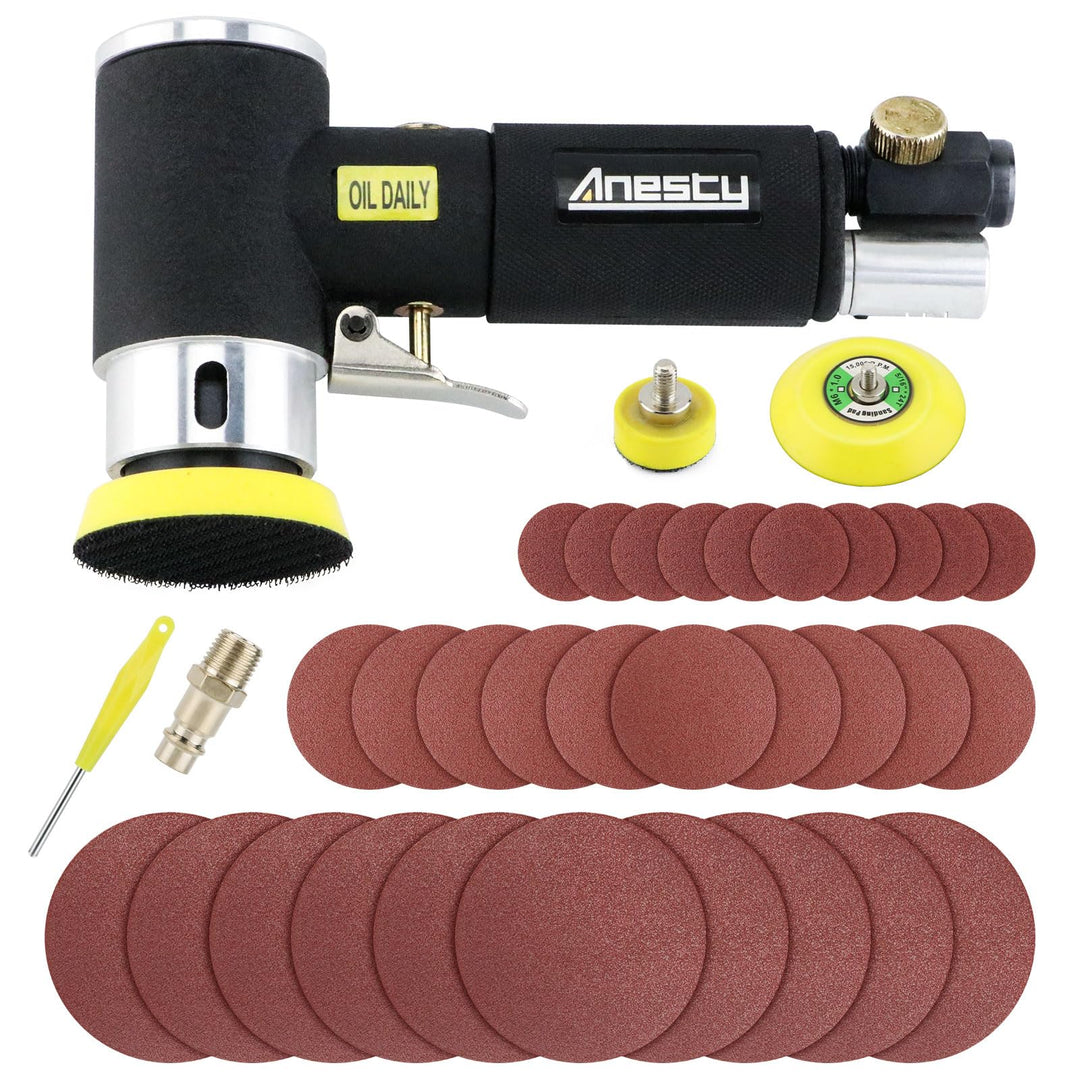 Mini Druckluft Poliermaschine Exzenterschleifer Schleifmaschine Polierer 25mm 50mm 75mm Schleifschei
