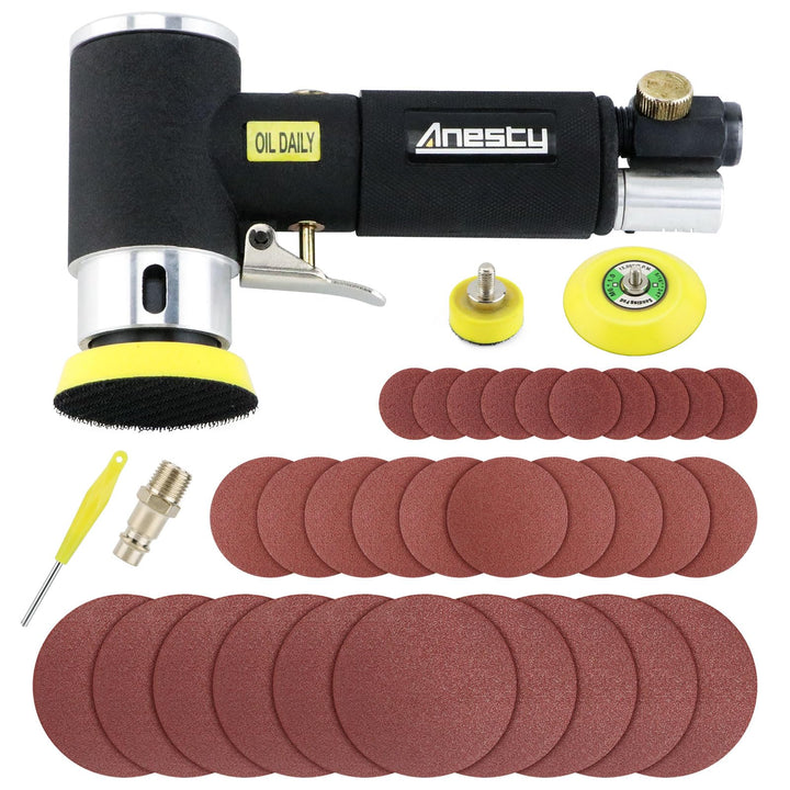 Mini Druckluft Poliermaschine Exzenterschleifer Schleifmaschine Polierer 25mm 50mm 75mm Schleifschei