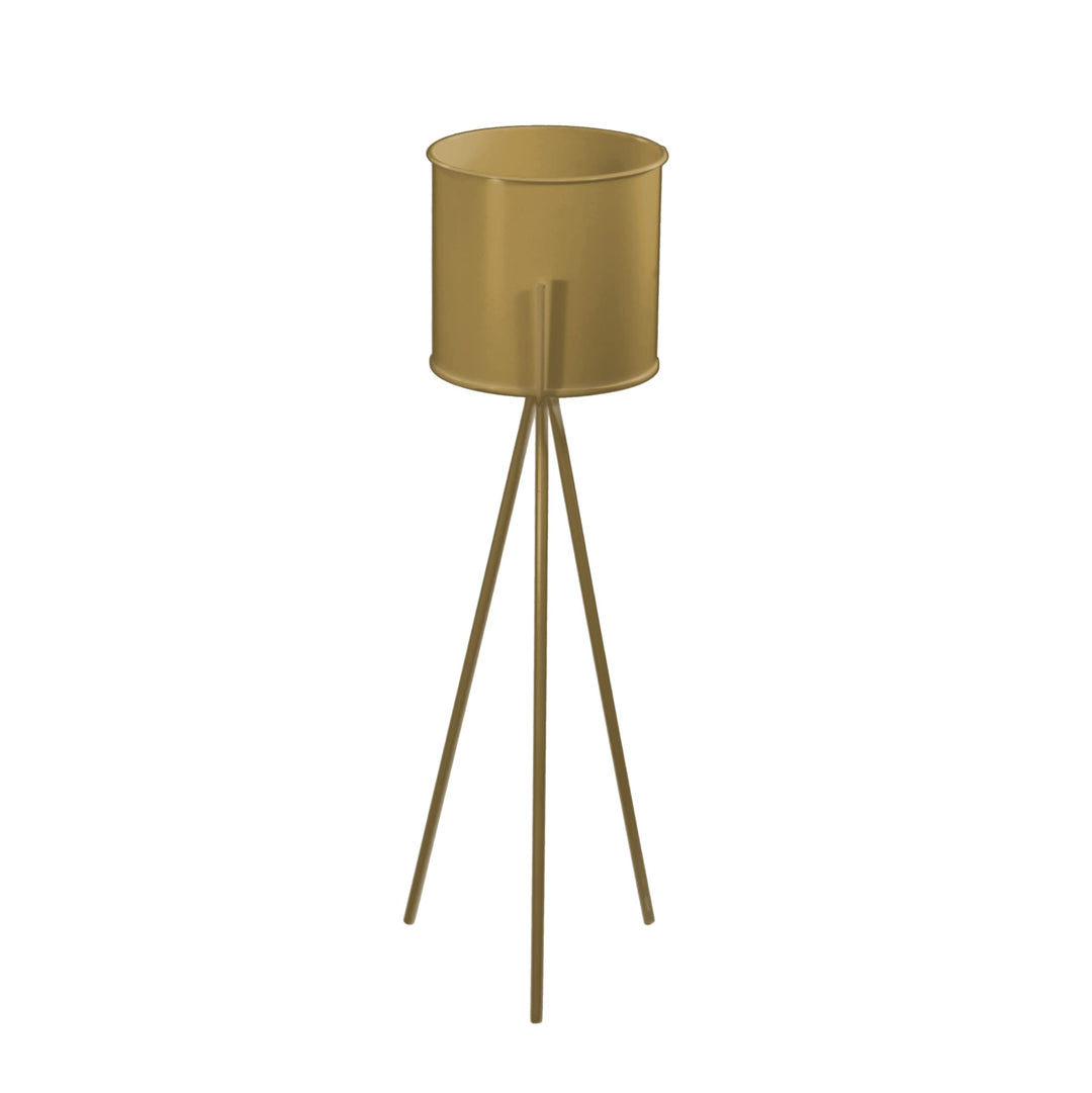 Pflanzenständer Blumenständer Plant Stand Aus Metall Mit Abnehmbarem Blumentopf Modernes Loft, Gold,