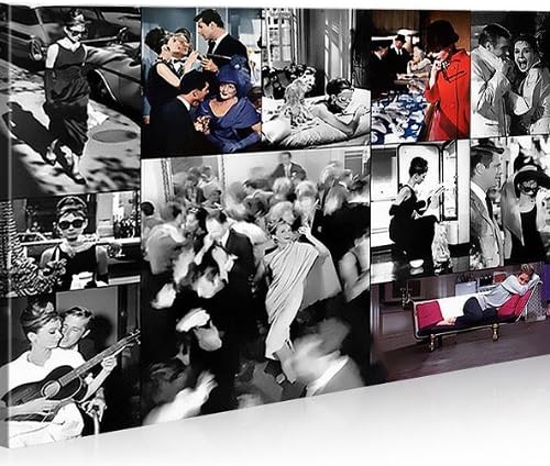 islandburner Bild Bilder auf Leinwand Audrey V7 Hepburn 1p XXL Poster Leinwandbild Wandbild Dekoarti