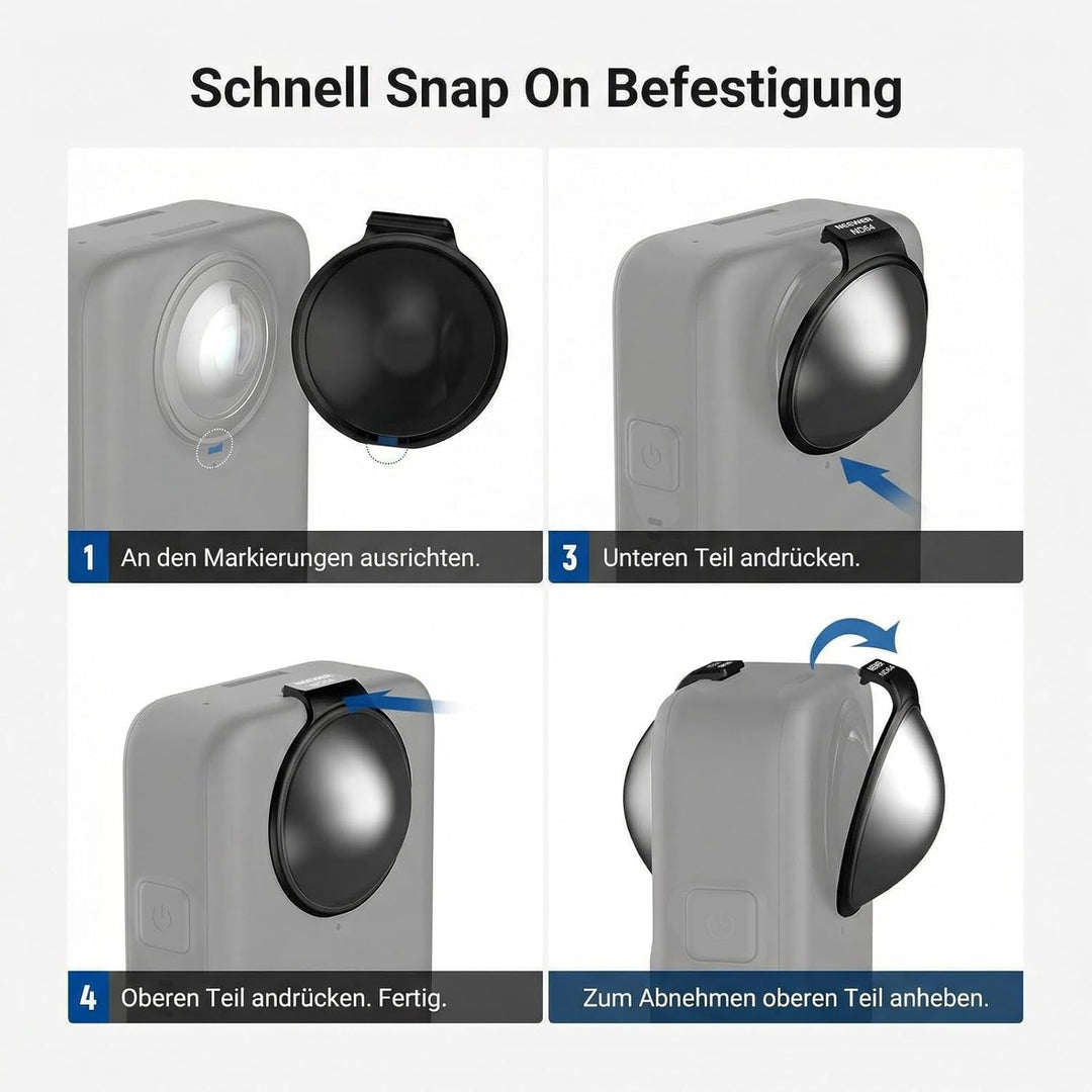 NEEWER ND Filter Set kompatibel mit DJI Osmo 360 nur, ND32 (5 Stop), Snap On, mehrfachvergüteter opt