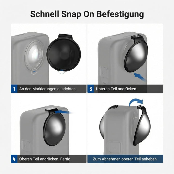 NEEWER ND Filter Set kompatibel mit DJI Osmo 360 nur, ND32 (5 Stop), Snap On, mehrfachvergüteter opt