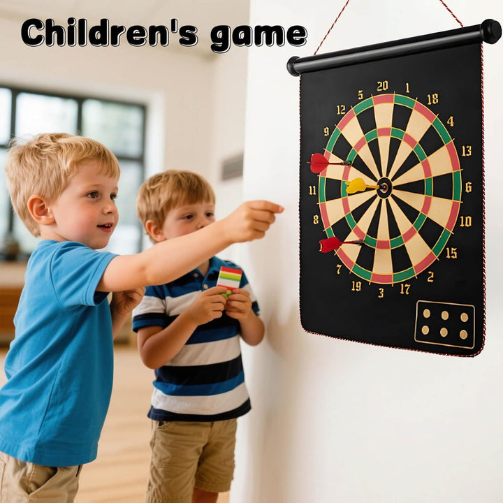 DxxD Dartscheibe Magnetisch Junge Spielzeug, 38cm Dart Wurf Spiel Scheibe Klett Sichere doppelseitig
