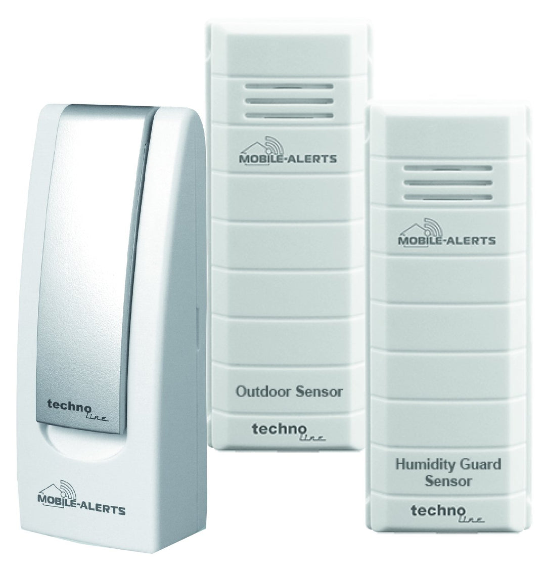 Technoline MA 10012 Zusatzsensoren -Set für das Mobile Alerts System, 4 x 2 x 12,5 cm, weiss, Mobile