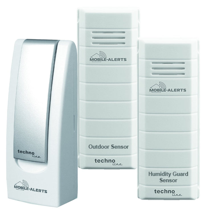 Technoline MA 10012 Zusatzsensoren -Set für das Mobile Alerts System, 4 x 2 x 12,5 cm, weiss, Mobile