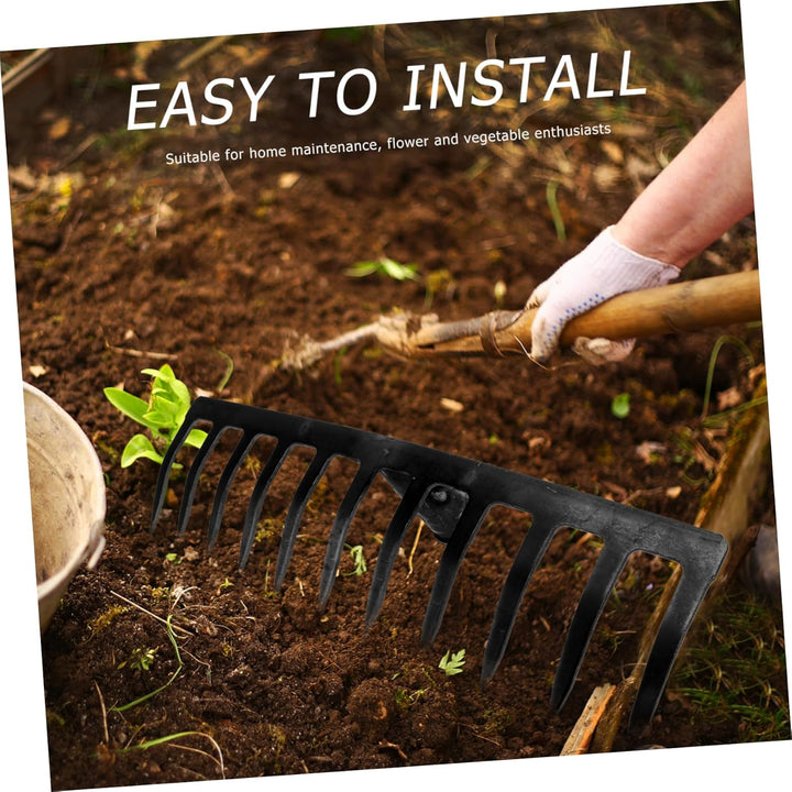 Cabilock Gartenrechenkopf 2 Stücke Garten Rechen Rasenrechen Breite Harke Laubrechen Eisen Rake Rech