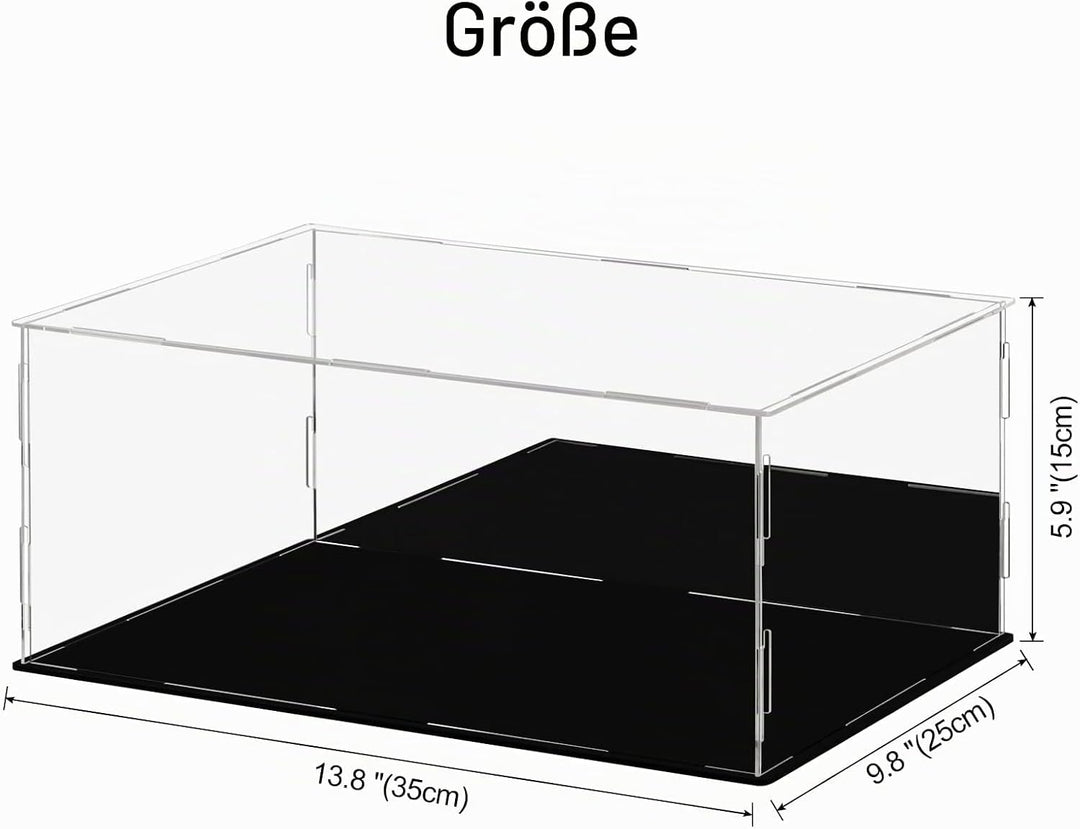 Ecoseao Acyrlic durchsichtige Display Box, mit Spiegelmontage Arbeitsplatten Würfel für Sammlerstück