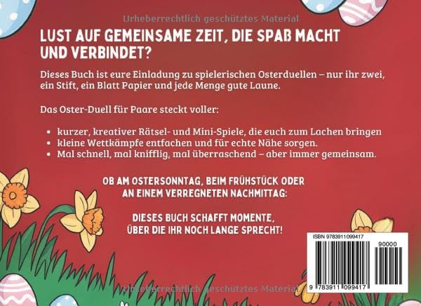Das Oster-Duell für Paare: 21 lustige Rätsel-Spiele mit Stift & Papier für Zwei: Das ideale Geschenk