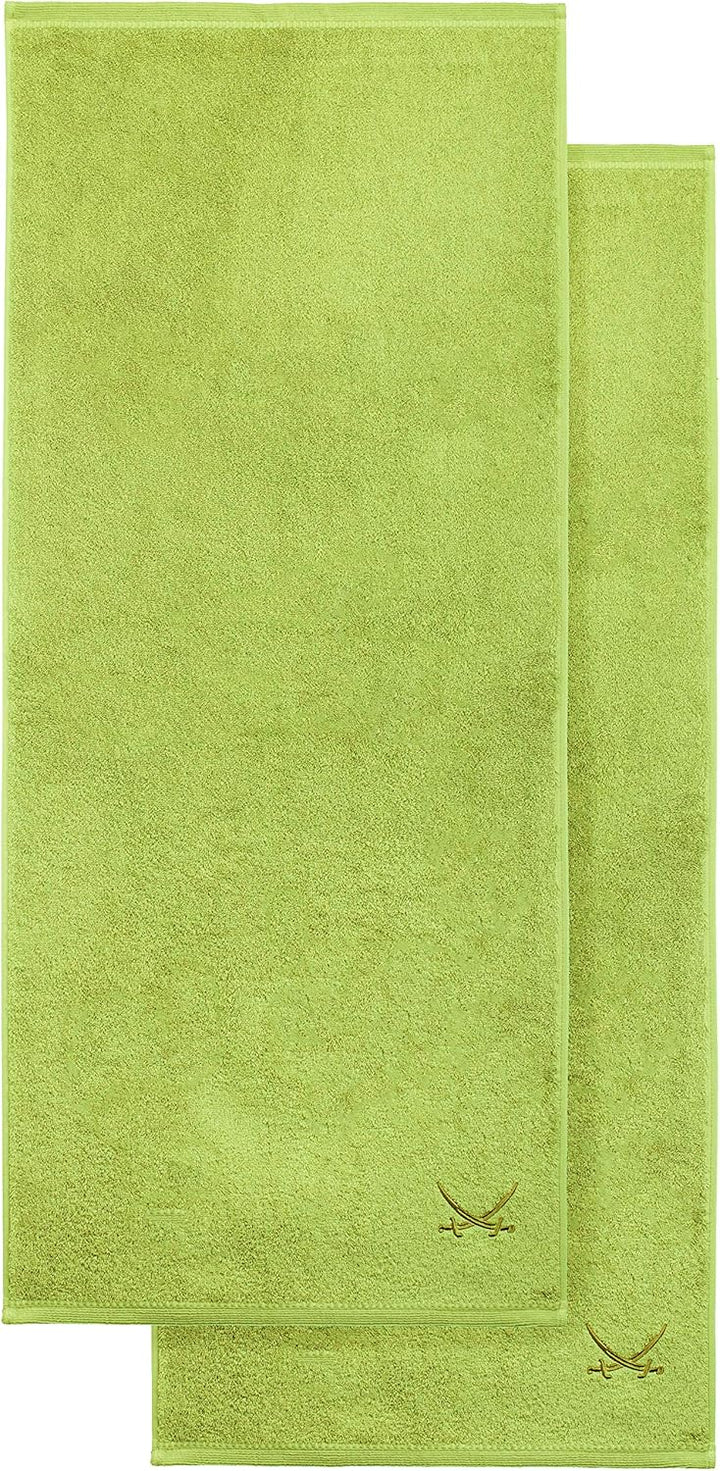 Sansibar Badetuch 2er Set 90x180 cm 100% Baumwolle mit gesticktem Säbel Logo Strandtuch Saunatuch Gr
