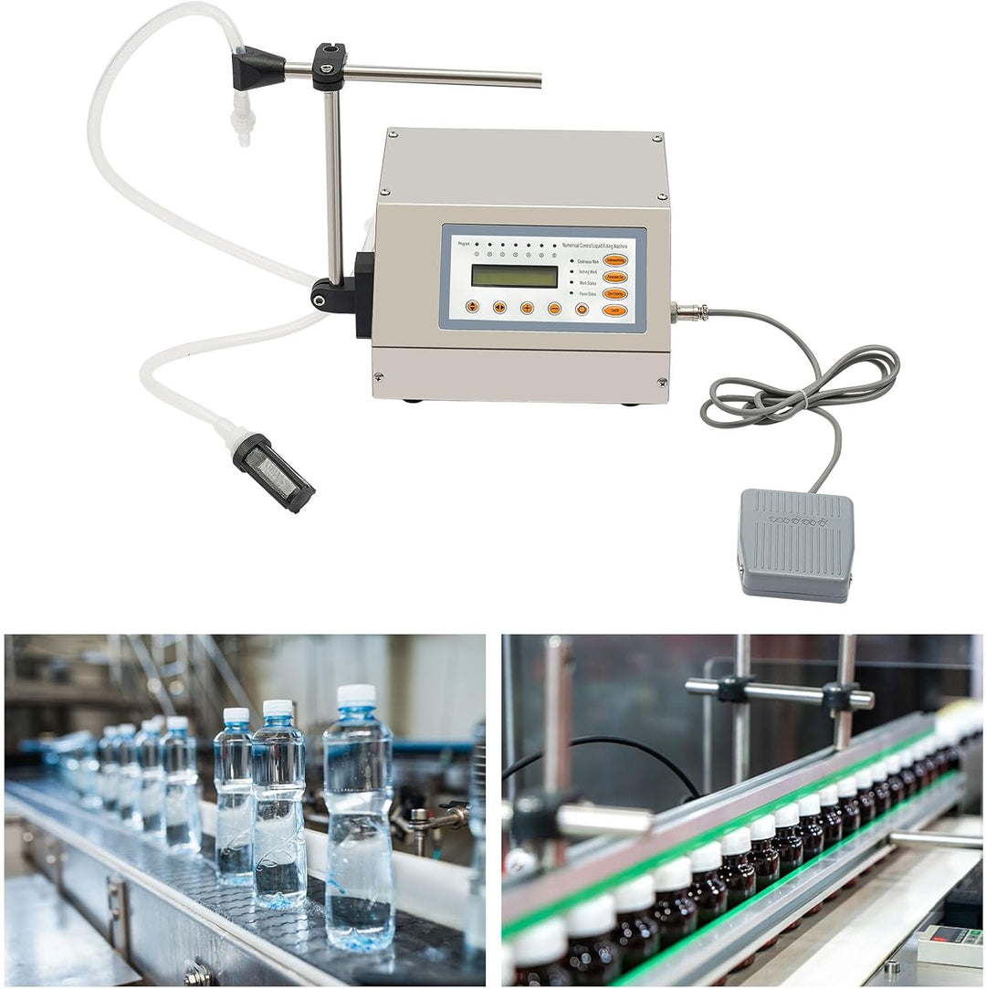 Flüssigkeitsfüllmaschine mit Fusspedal, Abfüllmaschine für flüssigen Saft, CNC, 30 W, geeignet für d