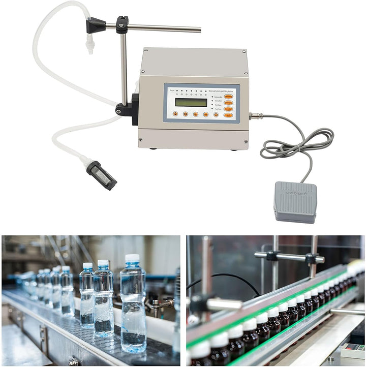 Flüssigkeitsfüllmaschine mit Fusspedal, Abfüllmaschine für flüssigen Saft, CNC, 30 W, geeignet für d