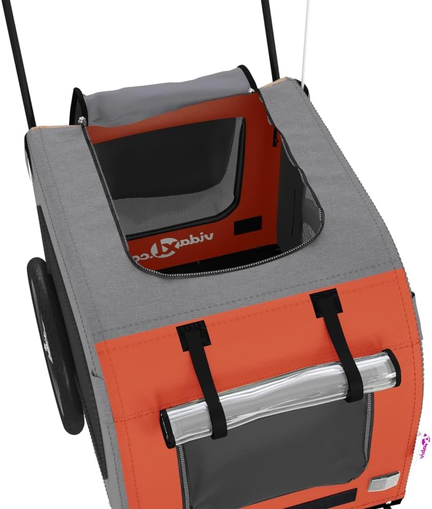 vidaXL TiertransportHaustierwagenOutdoor-Träger 63 x 121 x 65 cm Orange, 63 x 121 x 65 cm Orange