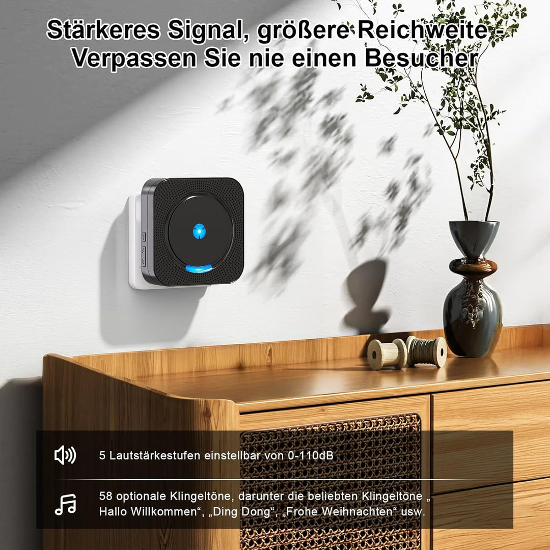Besimlive Funksignal Weiterleitung Set,Türklingel Erweiterung Weiterleitung Funk for Blink Türklinge
