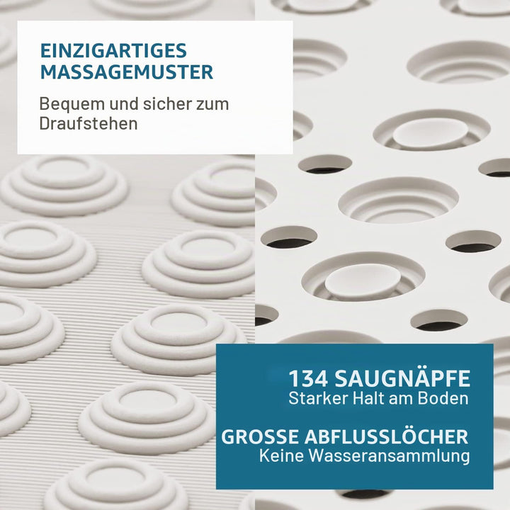 Tatkraft Detail - Premium Italien Duschmatte rutschfest für Senioren und Kinder - 60x60cm - Schimmel