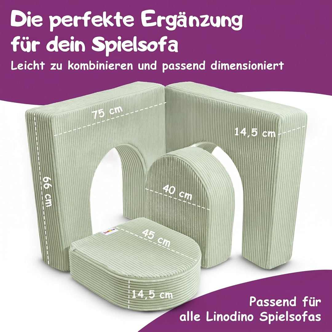 Linodino® Magisches Tor – Spielsofa Add-on mit Bögen aus Schaumstoff | Erweiterungs-Bauteil für krea