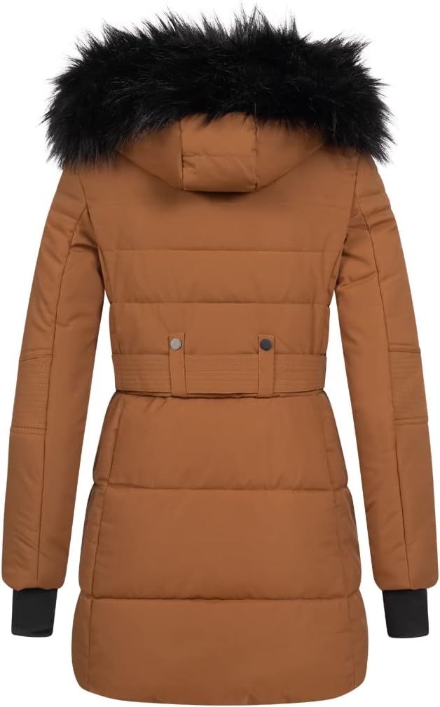 Elara Damen Steppjacke Winterjacke Kunstfellkragen Chunkyrayan XXL Camel, XXL Camel