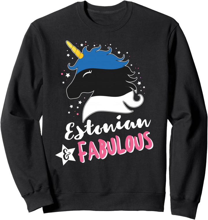Estnisches Einhorn Estland Flagge Sweatshirt
